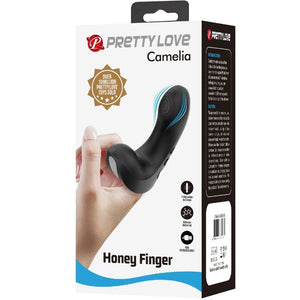 Pretty Love – Vibrateur doigt camelia 7 vibrations noir