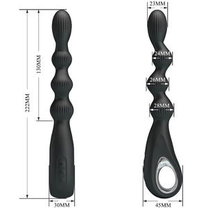 Pretty Love – Vibrateur anal federer 12 vibrations noir
