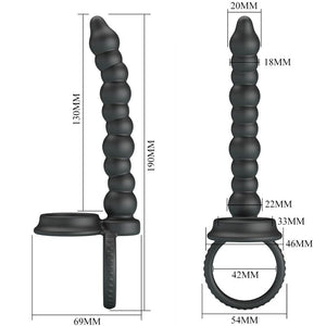 Pretty Love – Anneau pénétrant à double pénétration dillion noir