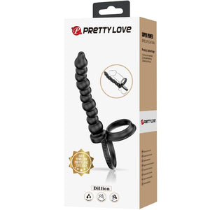 Pretty Love – Anneau pénétrant à double pénétration dillion noir