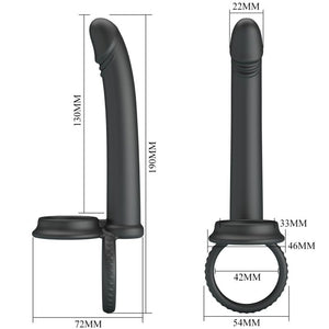 Pretty Love – Dillion double pénétration double anneau pénal noir