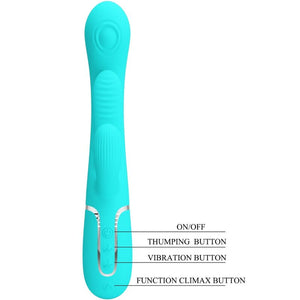 Pretty Love – Shania triple rabbit vibrateur multifonction 3 en 1 bleu