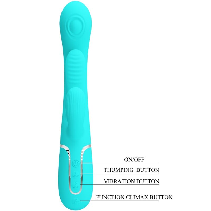 PRETTY LOVE - SHANIA TRIPLE VIBRADOR RABBIT MULTIFUNCTION 3 IN 1