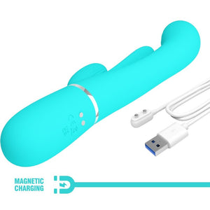 Pretty Love – Shania triple rabbit vibrateur multifonction 3 en 1 bleu
