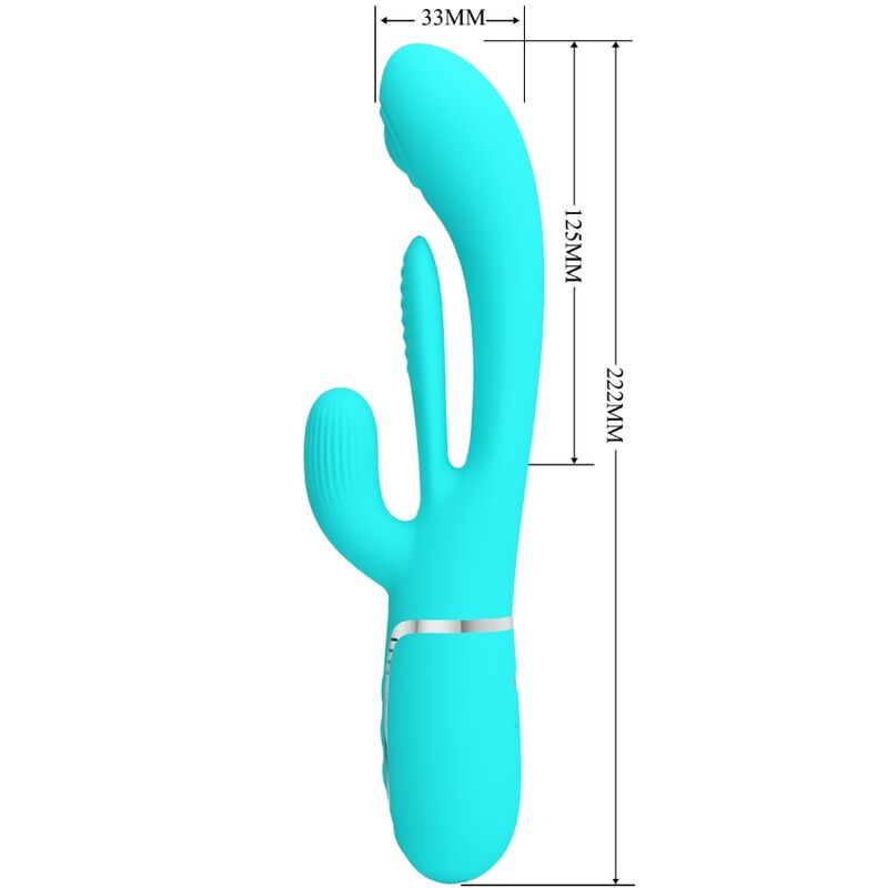 PRETTY LOVE - SHANIA TRIPLE VIBRADOR RABBIT MULTIFUNCTION 3 IN 1