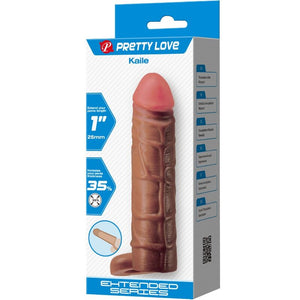 Pretty Love – Manchon de pénis kaile avec extension de 2,5 cm mulatto