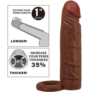 Pretty Love – Manchon de pénis kaile avec extension de 2,5 cm mulatto