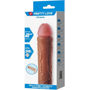 Pretty Love – Manchon de pénis chane avec extension de 5 cm mulâtre