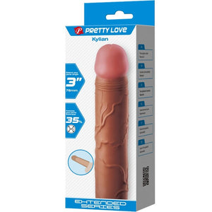 Pretty Love – Kylian manchon pénis avec extension 7,6 cm mulâtre