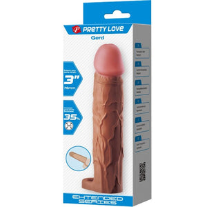 Pretty Love – Manchon de pénis gerd avec extension de 7,6 cm mulâtre