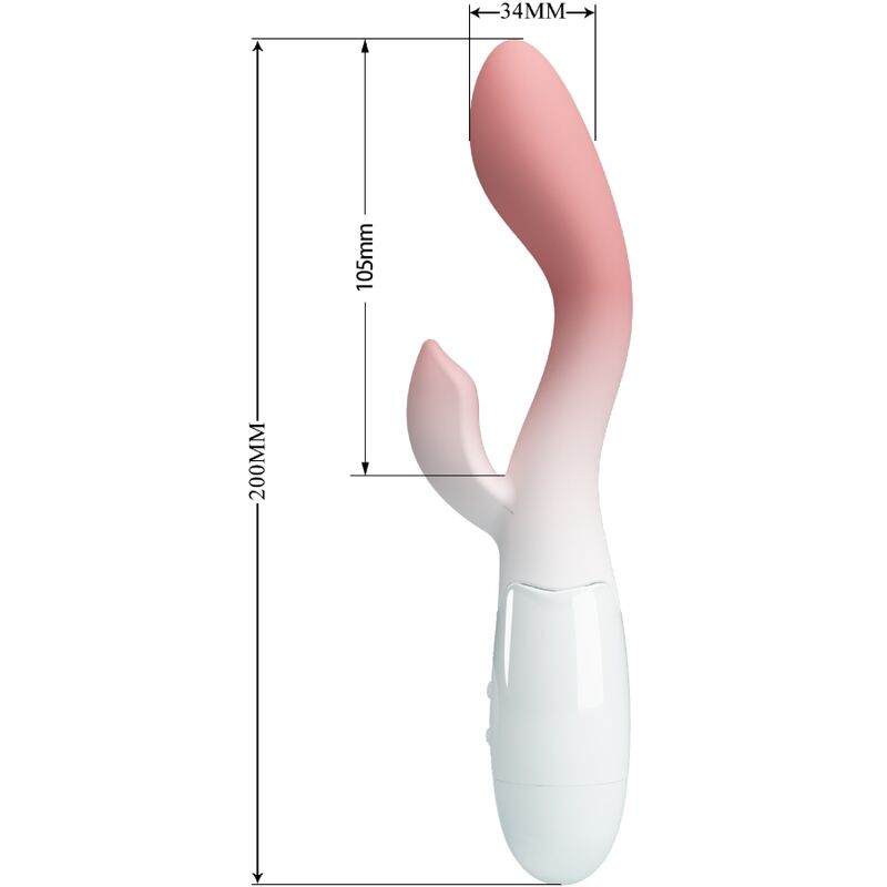 PRETTY LOVE - BRIGHTY VIBRADOR PUNTO G + ESTIMULADOR CLÍTORIS 30 VIBRACIONES PINK