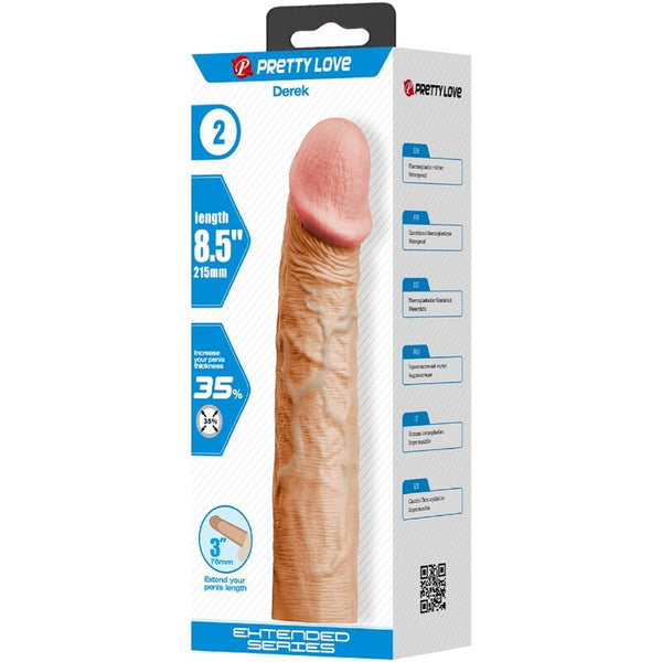PRETTY LOVE - DEREK FUNDA PENE WITH EXTENSION OF 7.6 CM NATURAL