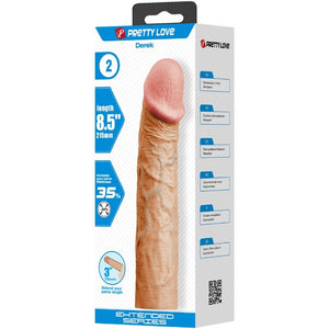 Pretty Love – Manchon de pénis derek avec extension de 7,6 cm de chair