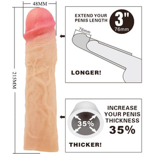 PRETTY LOVE - DEREK FUNDA PENE WITH EXTENSION OF 7.6 CM NATURAL