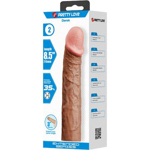 Pretty Love – Manchon de pénis derek avec extension de 7,6 cm mulâtre