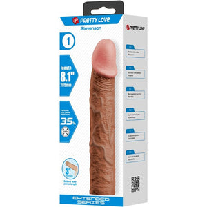 PRETTY LOVE - STEVENSON FUNDA PENE MET VERLENGSEL VAN 7,6 CM MULATO