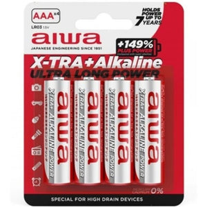 AIWA – Pile alcaline x-tra AAA lr03 blister*4