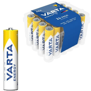 Varta – Pack de 24 piles alcalines energy AAA lr03