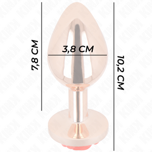 Kink – Plug anal or rose avec rose rouge L