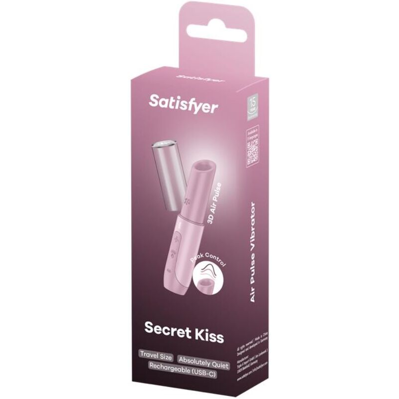 SATISFYER - GEHEIME KUS ESTIMULADOR CLÍTORIS POR ONDAS ROSA