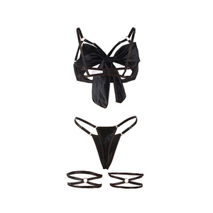 Subblime – 955199 ensemble soutien-gorge avec nœud noir réglable S/M