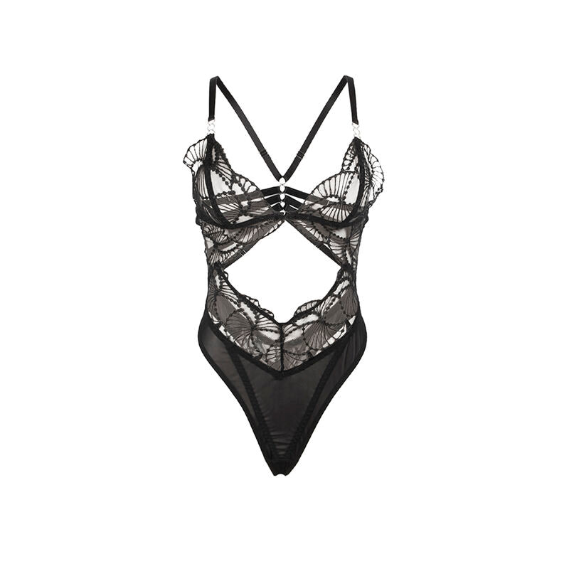 Subblime – 955212 body transparent avec dentelle creuse noire S/M