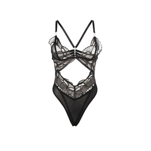 Subblime – 955212 body transparent avec dentelle creuse noire S/M