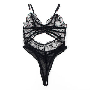 Subblime – 955212 body transparent avec dentelle creuse noire S/M
