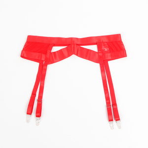 Subblime – 955250 ensemble soutien-gorge bondage rouge avec jarretelles S/M