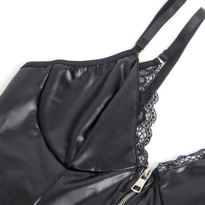 Subblime – 955458 body fermeture éclair en cuir noir S/M