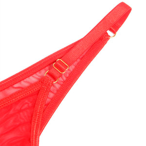 Subblime – 955526 ensemble soutien-gorge avec chaînes et coeur en maille rouge L/XL