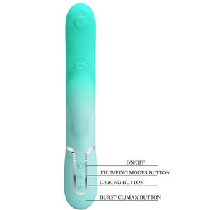 Pretty Love – Vibrateur lapin multifonction gigi vert aqua