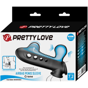 Pretty Love – Manchon pénis crane avec airbag noir