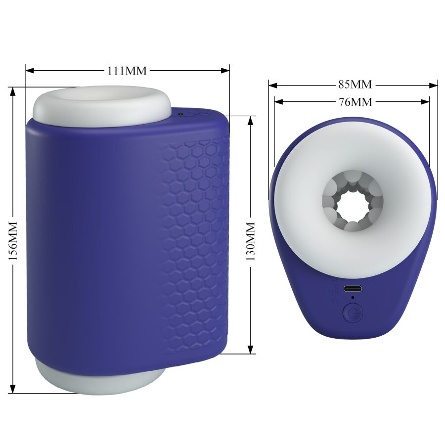 PRETTY LOVE - DJ LADY MASTURBADOR MASCULINO WITH VIBRACION 5 CONFIGURACIONES MORADO