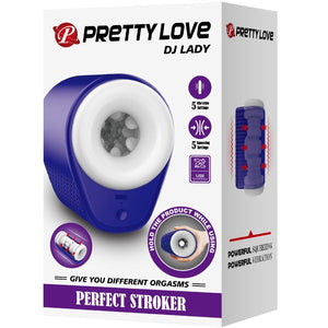 Pretty Love – Masturbateur pour homme dj lady avec vibration 5 réglages violet