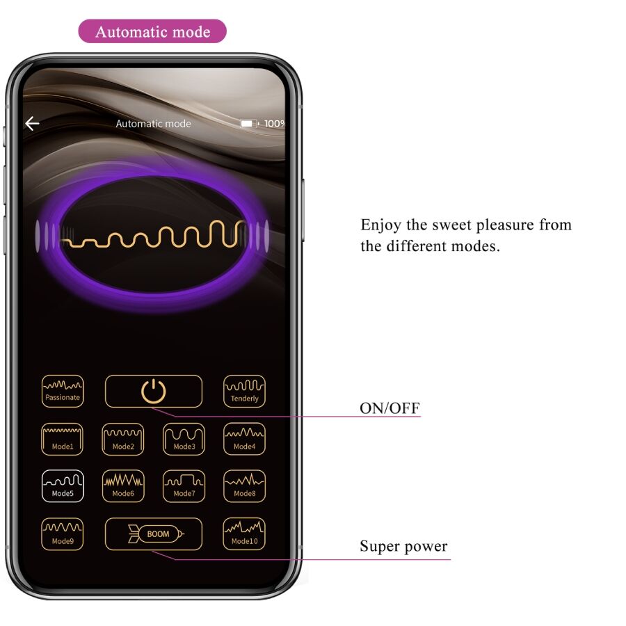 PRETTY LOVE - LEVIATHAN VIBRADOR CONTROLADO BY APP MORADO