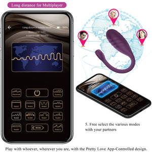 Pretty Love – Vibrateur contrôlé par application leviathan violet
