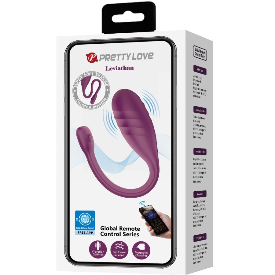 PRETTY LOVE - LEVIATHAN VIBRADOR CONTROLADO BY APP MORADO