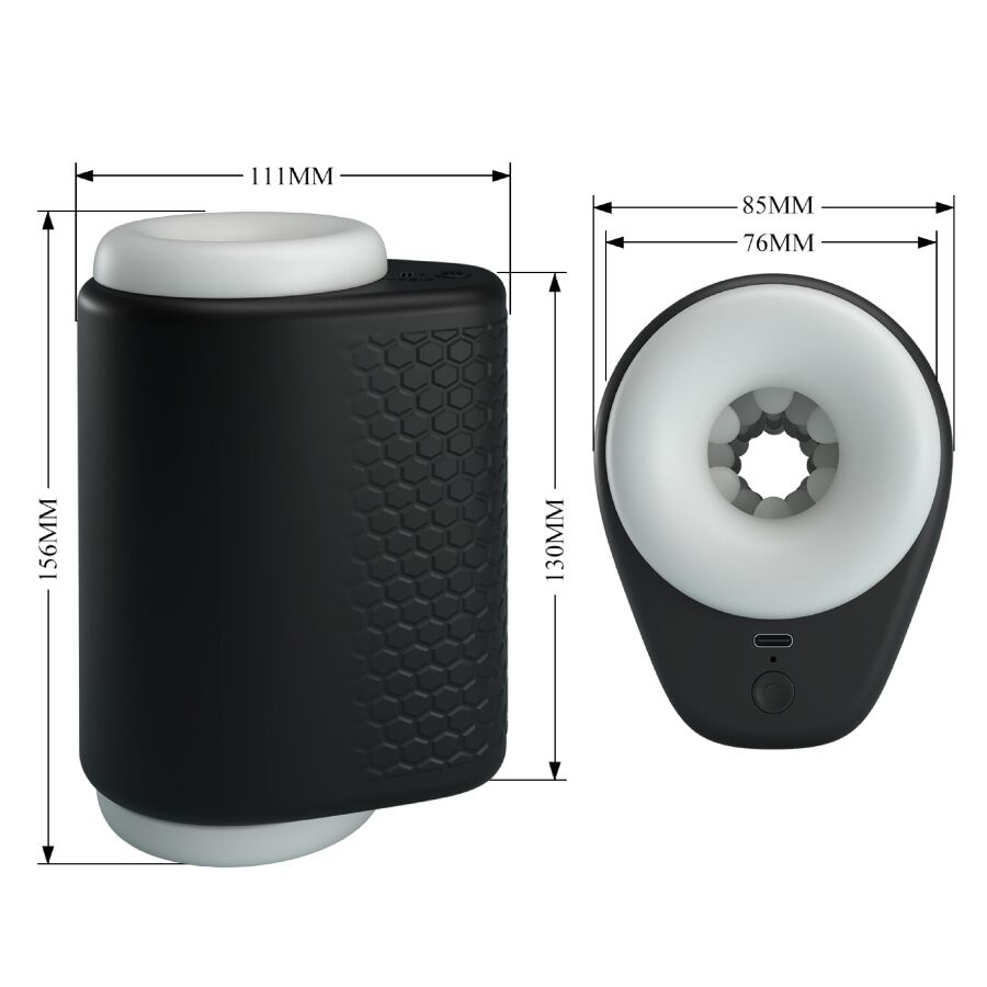 PRETTY LOVE - DJ GIRL MASTURBADOR MASCULINO WITH VIBRACION 5 CONFIGURACIONES NEGRO