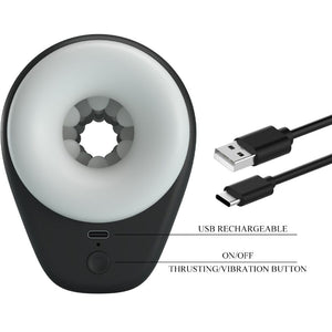 PRETTY LOVE - DJ GIRL MASTURBADOR MASCULINO WITH VIBRACION 5 CONFIGURACIONES NEGRO