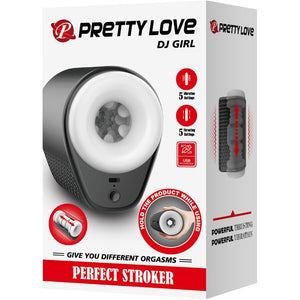 Pretty Love – Masturbateur pour homme dj girl avec vibration 5 reglages noir
