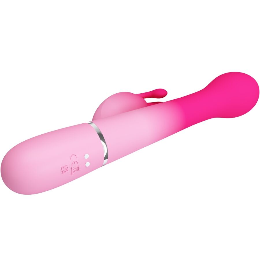 PRETTY LOVE - VIBRATEUR LAPIN MULTIFONCTION 3 EN 1 DEJON ROSE