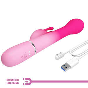 Pretty Love – Vibrateur lapin multifonction 3 en 1 dejon rose