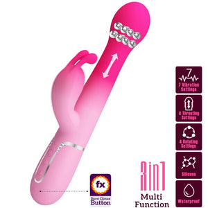 Pretty Love – Vibrateur lapin multifonction 3 en 1 dejon rose