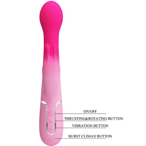 Pretty Love – Vibrateur lapin multifonction 3 en 1 dejon rose