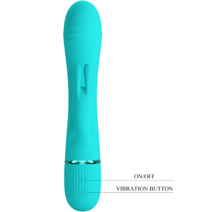 PRETTY LOVE - VIBRATEUR SCOCCO LAPIN TURQUOISE