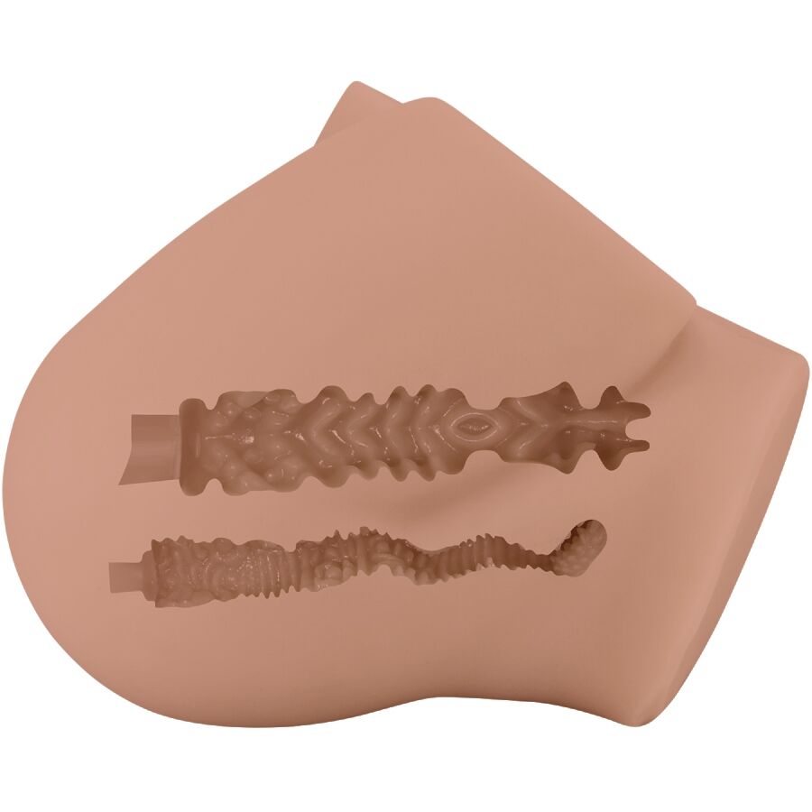 CRAZY BULL - BERNACE TRASERO VIBRADOR MET VAGINA Y ANO REALISTISCHE NATUURLIJKE CONTROLE AFSTANDSBEDIENING