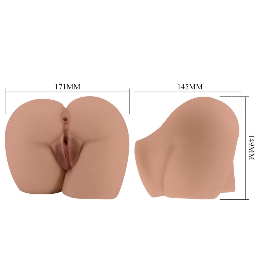 CRAZY BULL - BERNACE TRASERO VIBRADOR MET VAGINA Y ANO REALISTISCHE NATUURLIJKE CONTROLE AFSTANDSBEDIENING