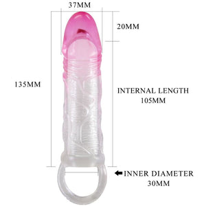 Pretty Love – Odes gaine d'agrandissement réaliste de 2 cm pour pénis rose
