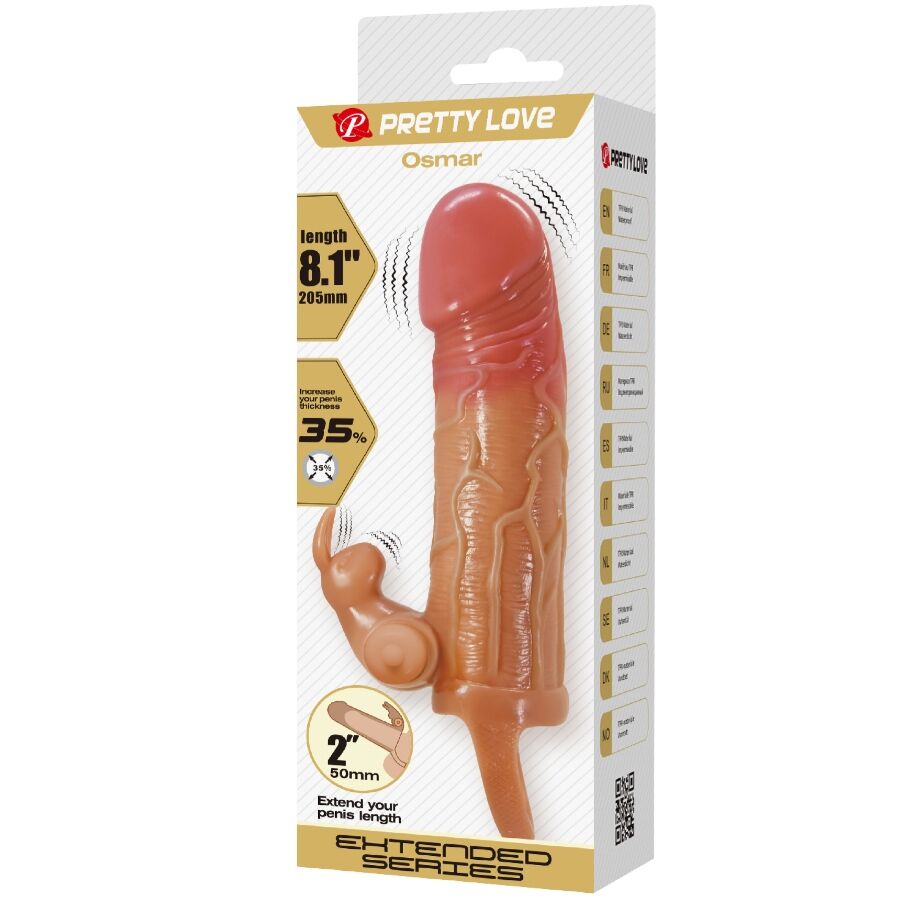 PRETTY LOVE - OSMAR FUNDA PARA PENE + CLÍTORIS ESTIMULATOR WITH VIBRACIÓN